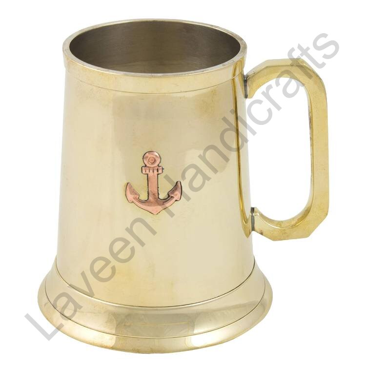 Anchor Design Beer Mug Golden