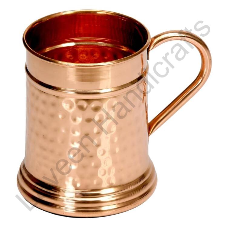 Hammered Large Copper Beer Mug