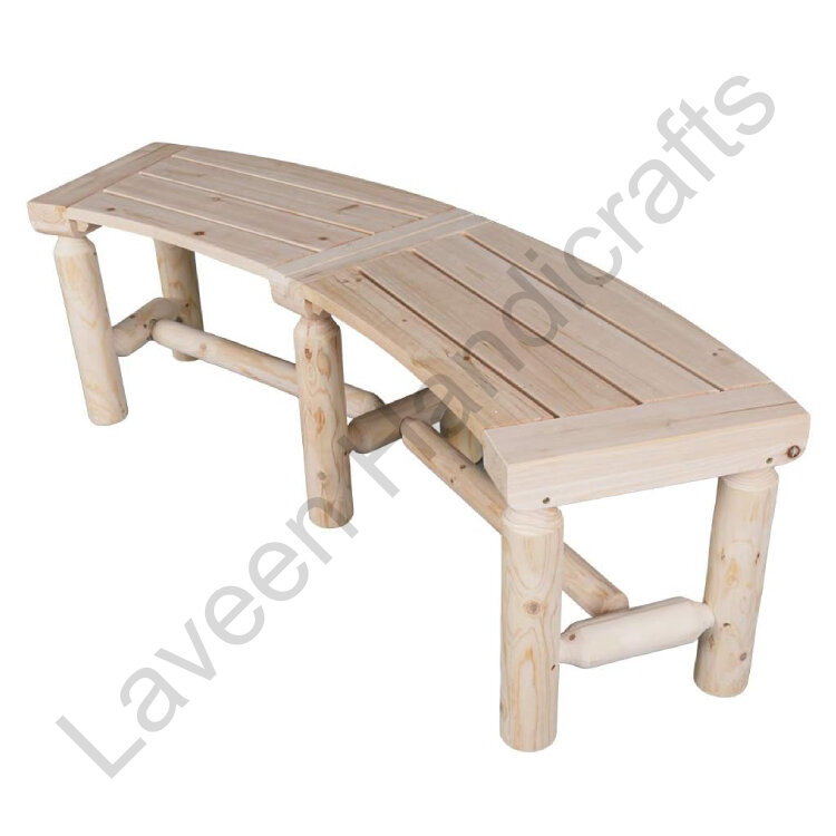 Curved Style Bench Seat Beige