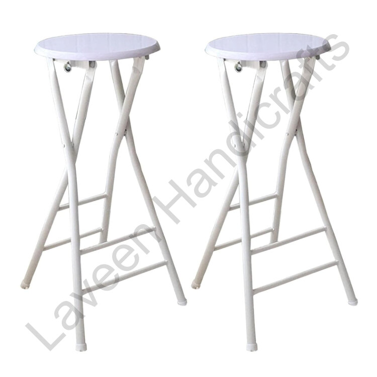 Modern Counter Height Bar Stool White - 2 Pcs