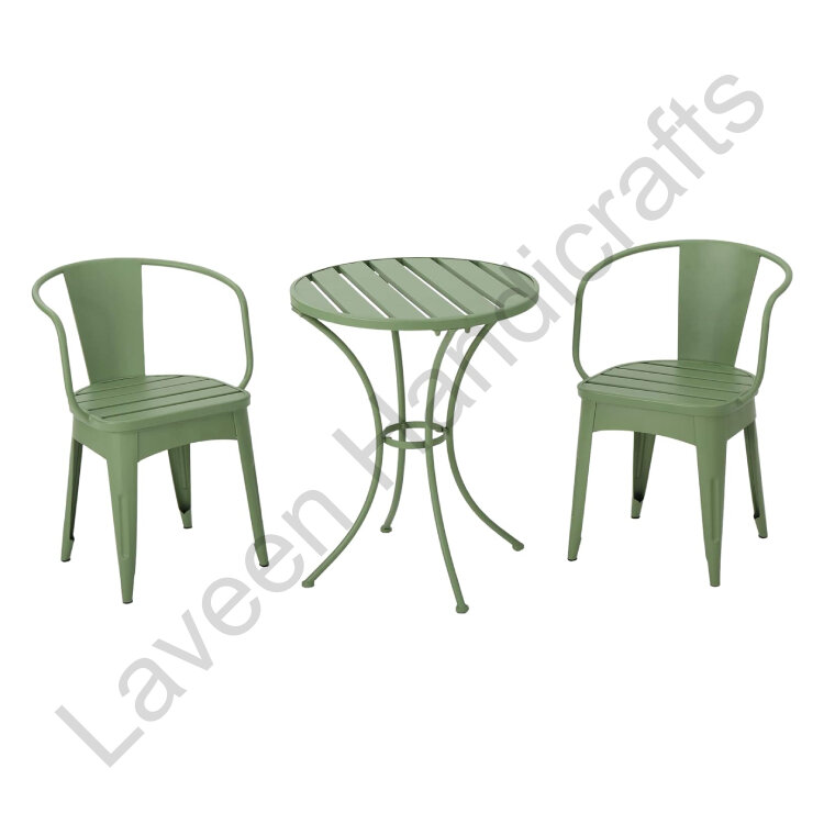 Elegant Bistro Set Matt Green - 3 Pcs