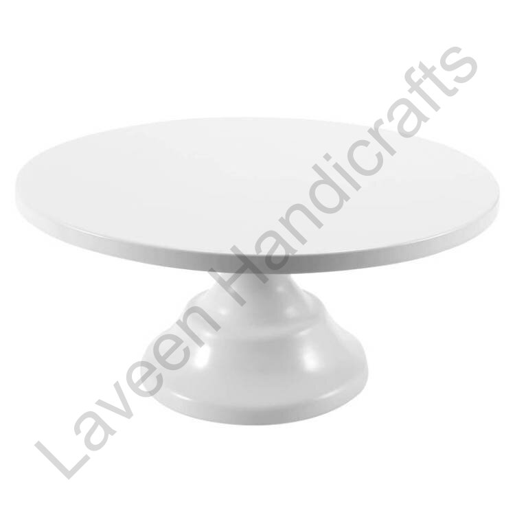 Pedestal Iron Cake Stand White