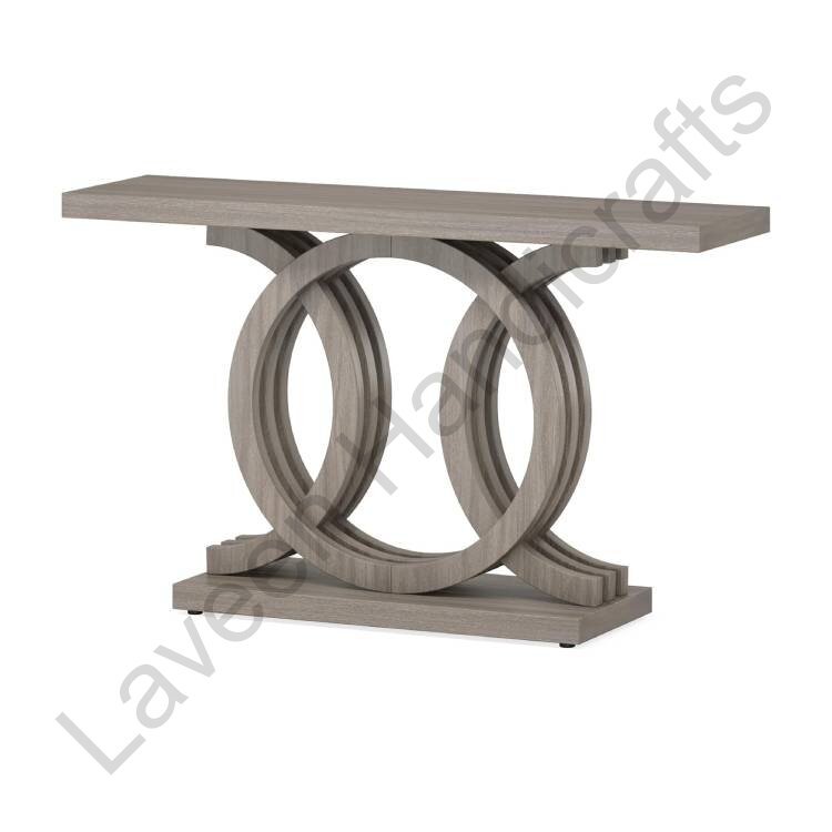 Geometric Base Console Table Grey