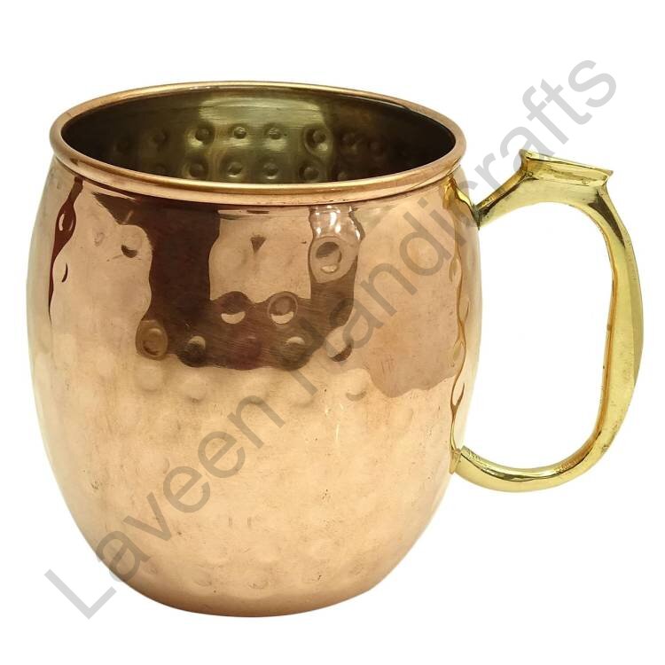 Hammered Coffee Mug Golden