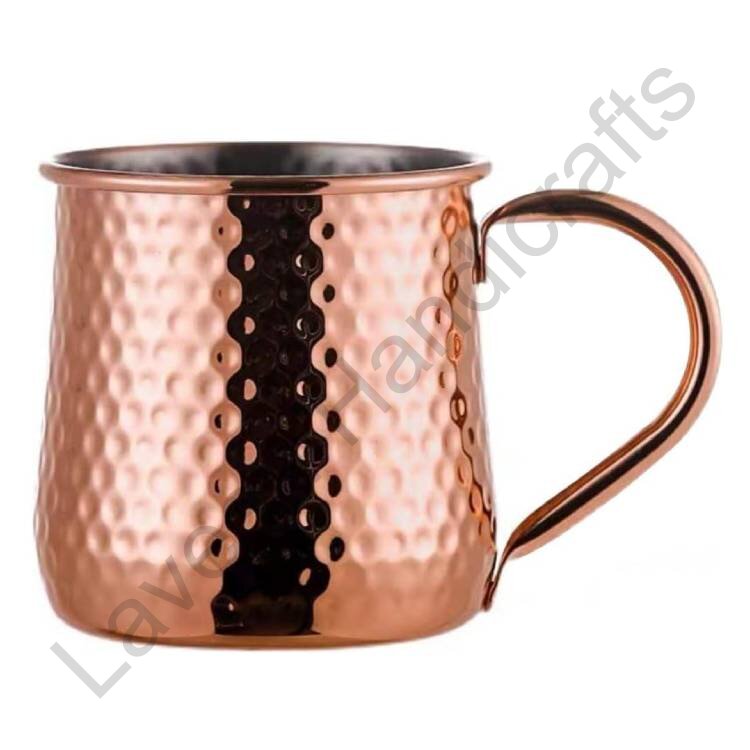 Hammered Plated Copper Coffee Mug