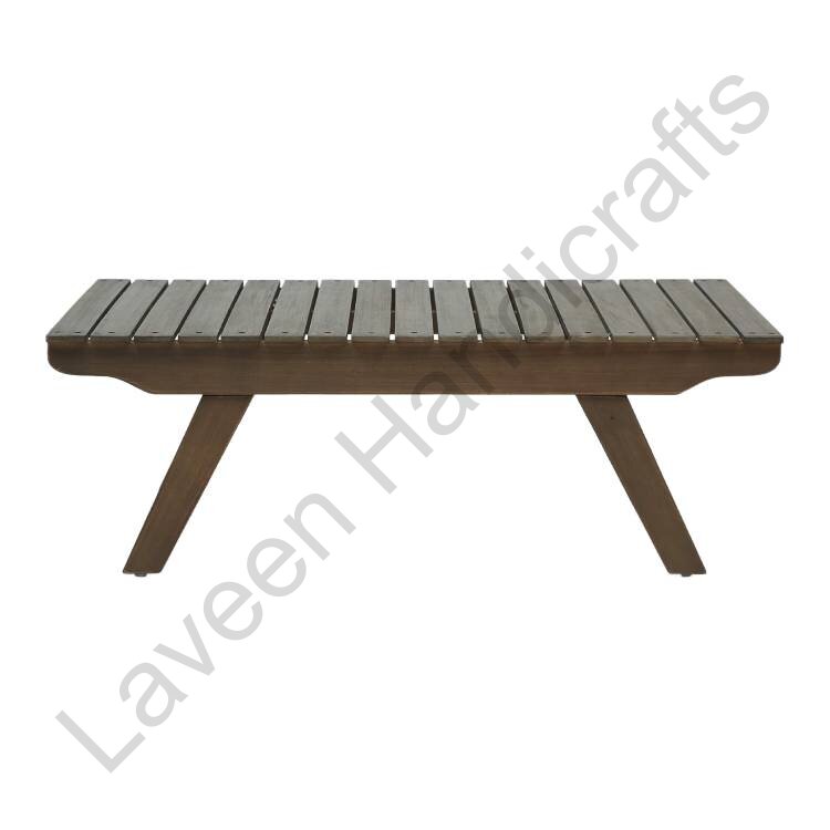 Open Slat Design Coffee Table Brown