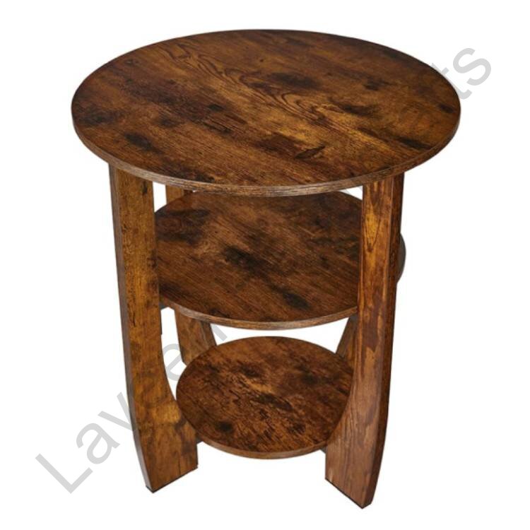 3-Tier Farmhouse Coffee Table Brown