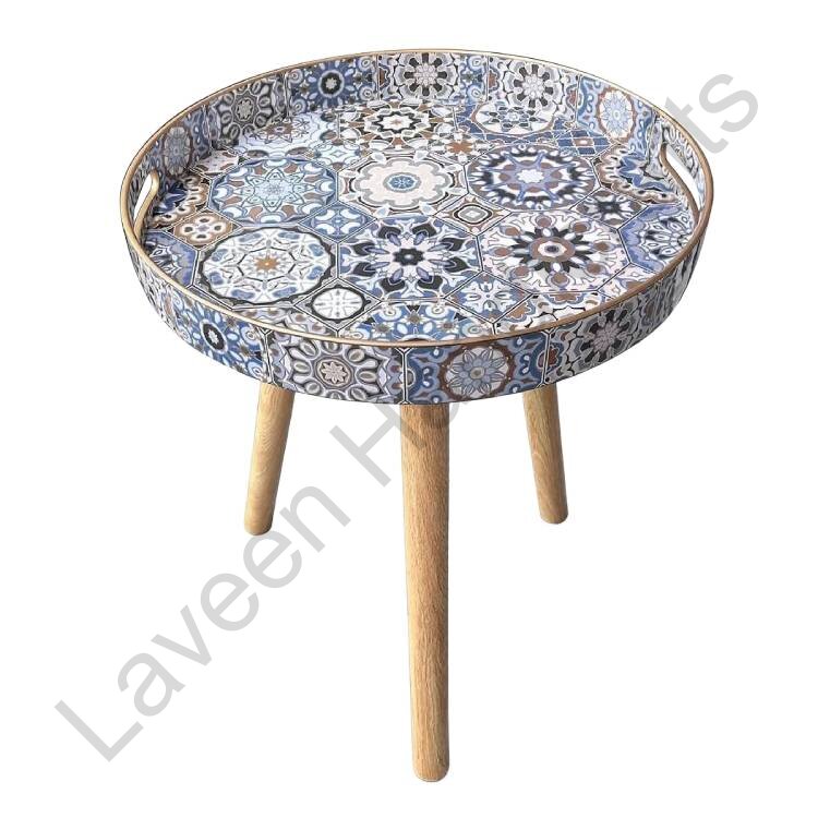 Versatile Tray Style Coffee Table Blue / Brown