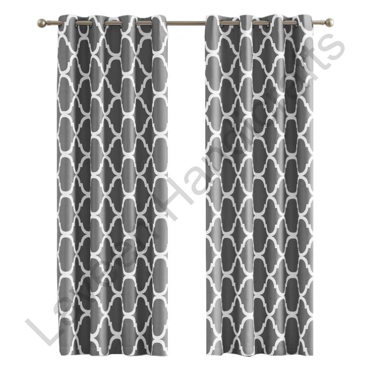 Room Darkening Blackout Curtains Grey