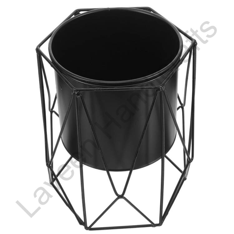 Chic Design Iron Planter Black - With Stand