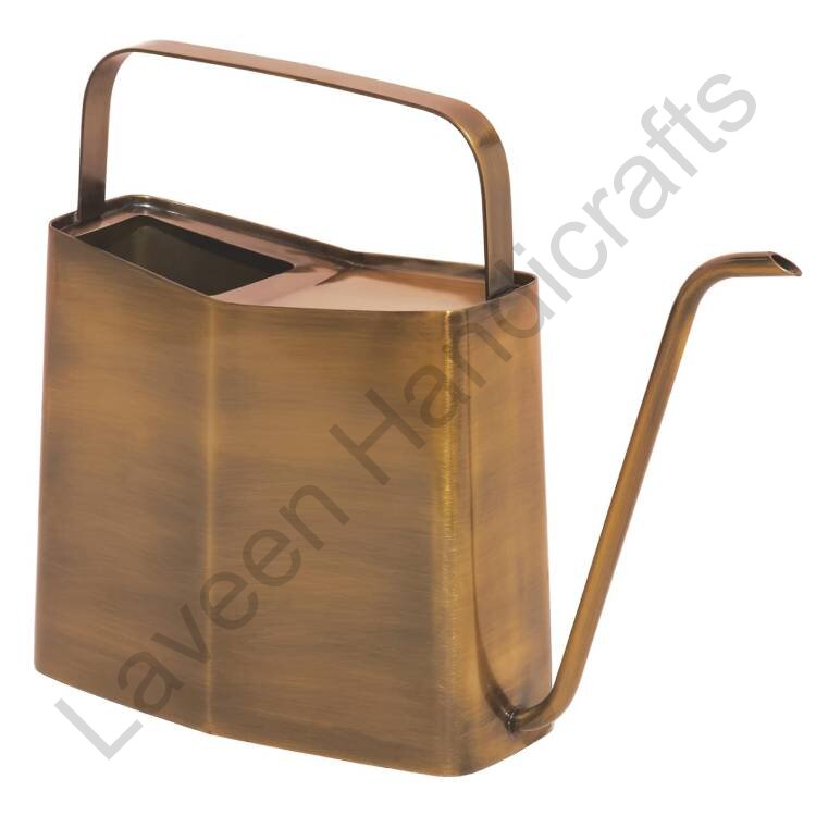 Long Spout Brass Watering Can Brown