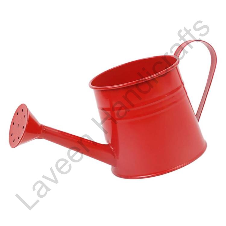Long Nozzle Flower Iron Watering Can Red