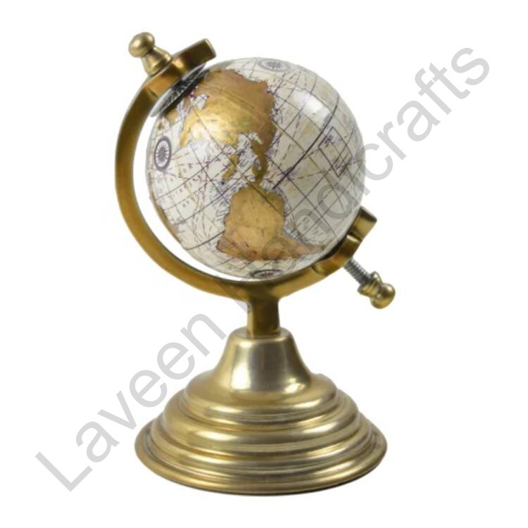 Round Shape Aluminium Globe Golden