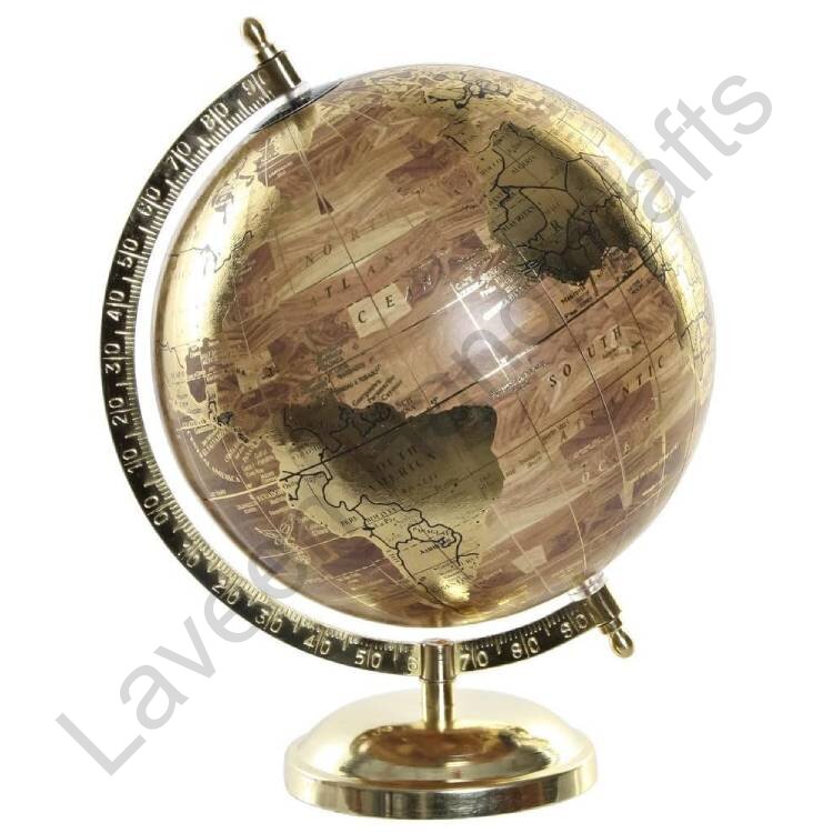 Home Decor Aluminium Globe Golden