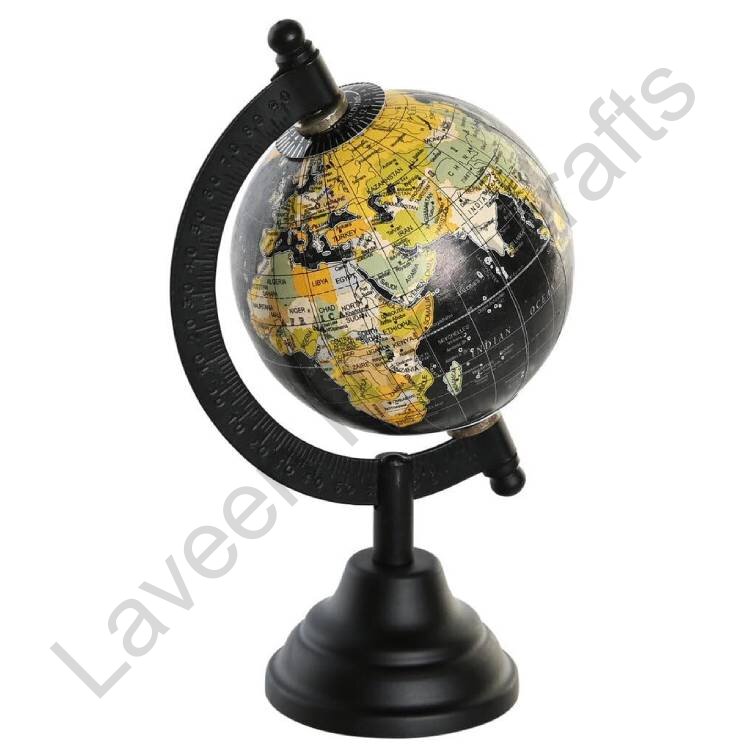 Home Decor Aluminium Globe Black