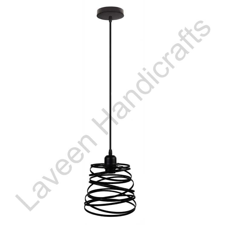 Single Head Pandant Hanging Lamp Black
