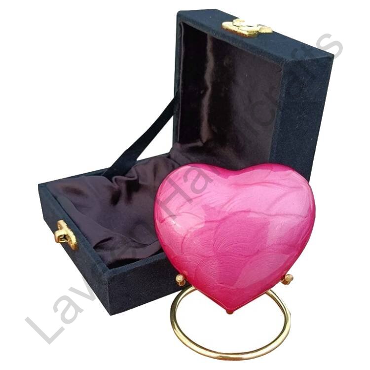 Classic Plain Heart Shaped Urn Pink