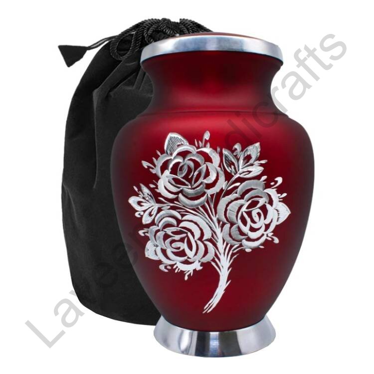 Rose Bouquet Keepsake Urn Red