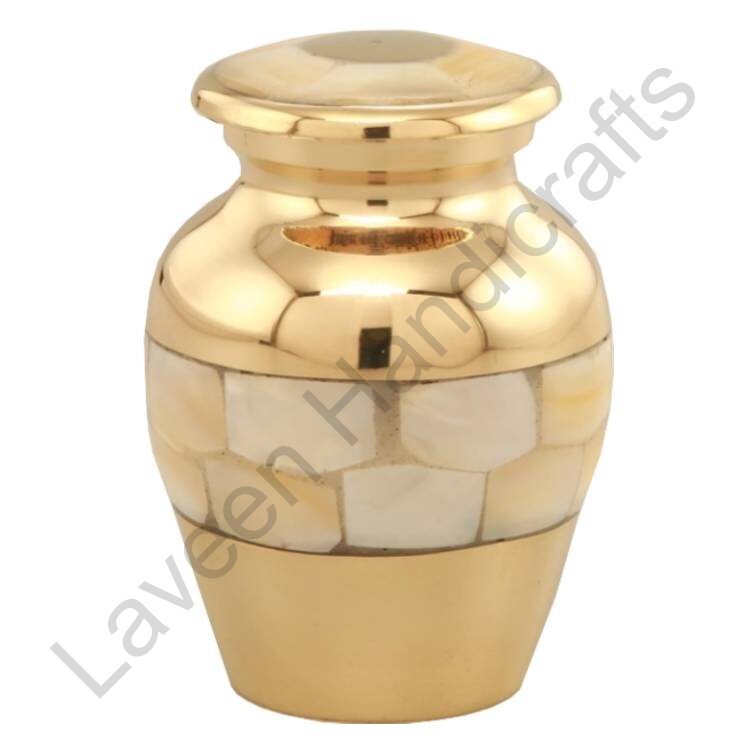 Pearl Mosaic Keepsake Urn Golden