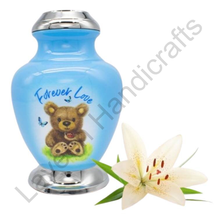 Forever Love Teddy Keepsake Urn Blue