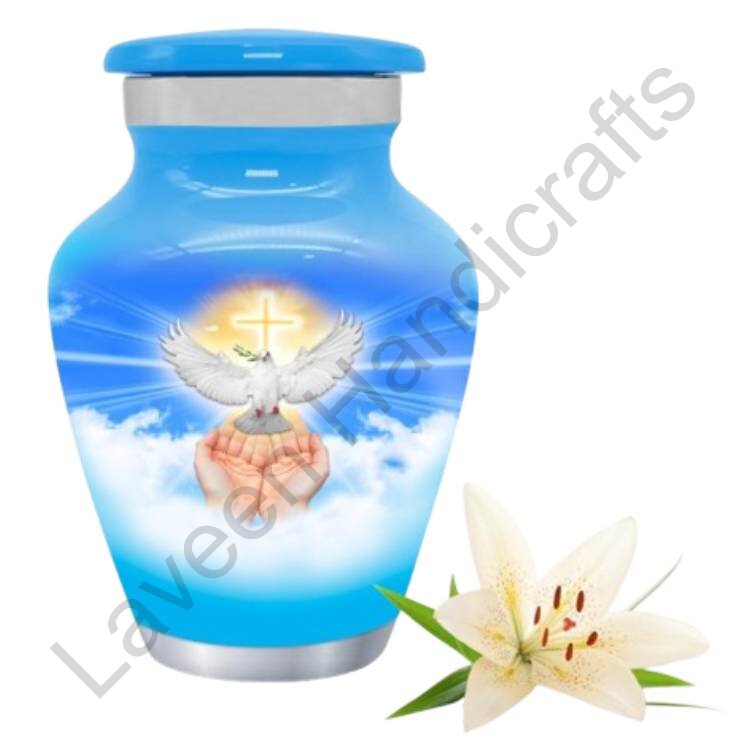 Peace Dove Keepsake Urn Light Blue