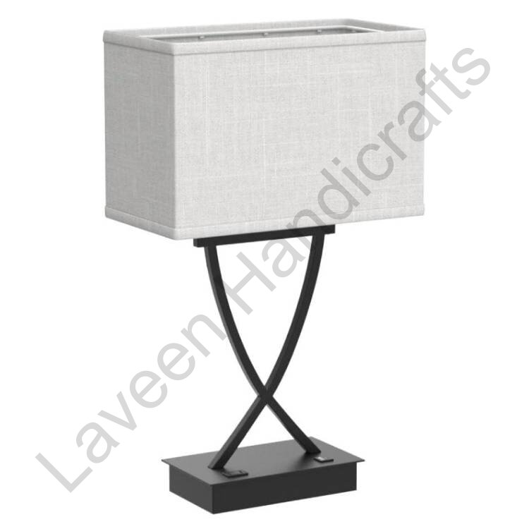 Bedside Nightstand Lamp Black / White