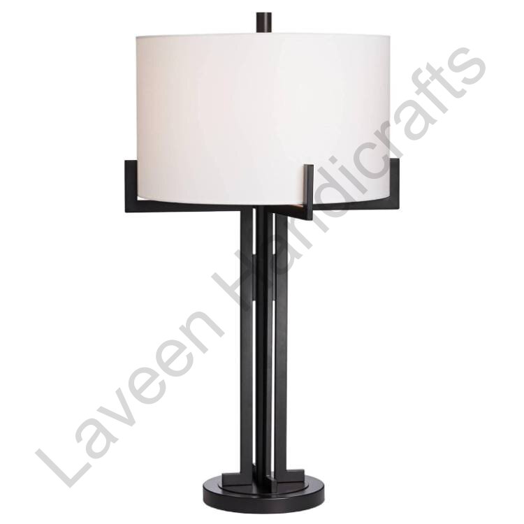 Living Room Table Lamp Black / White