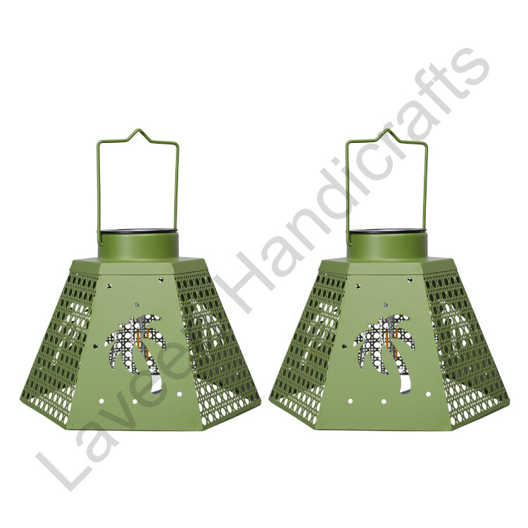 Yard Hanging Lantern Green - 2 Pcs