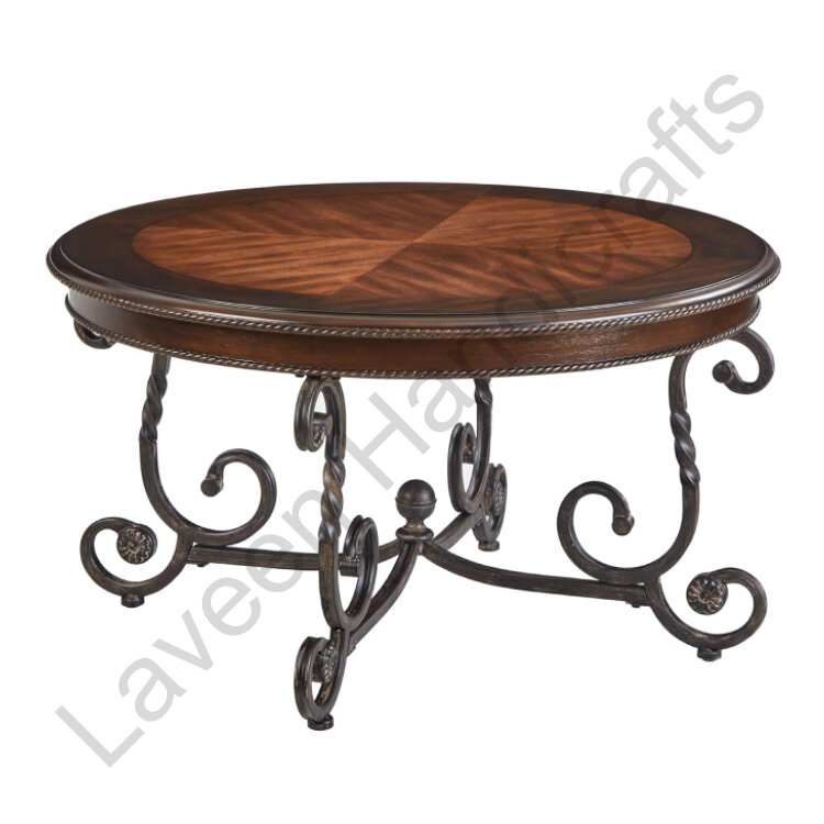 Retro Style Living Room Table Brown