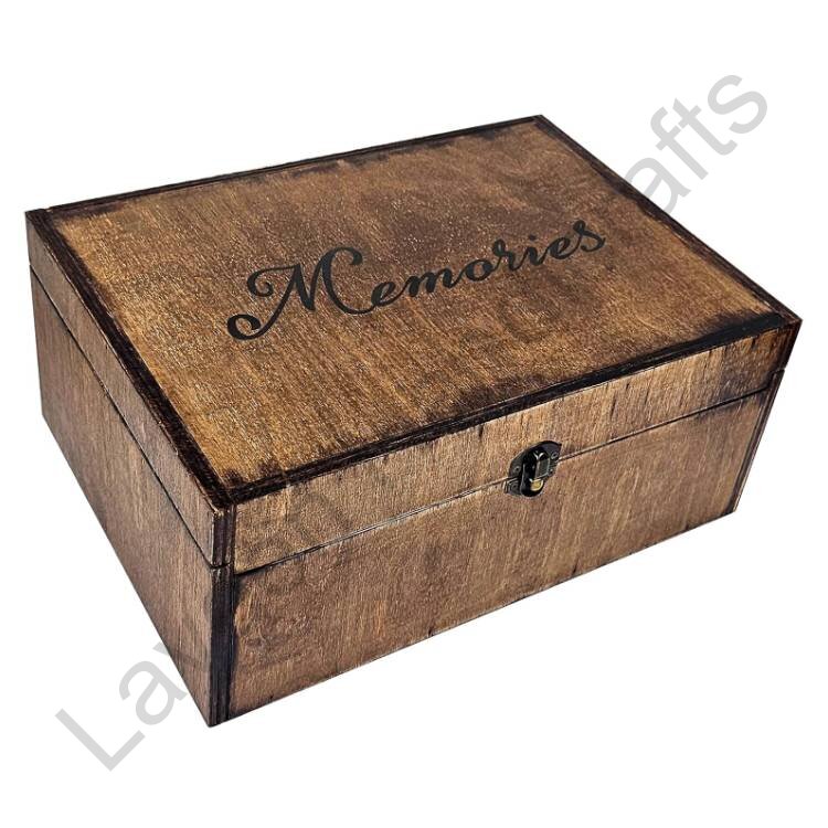 Engraved Memory Box Brown