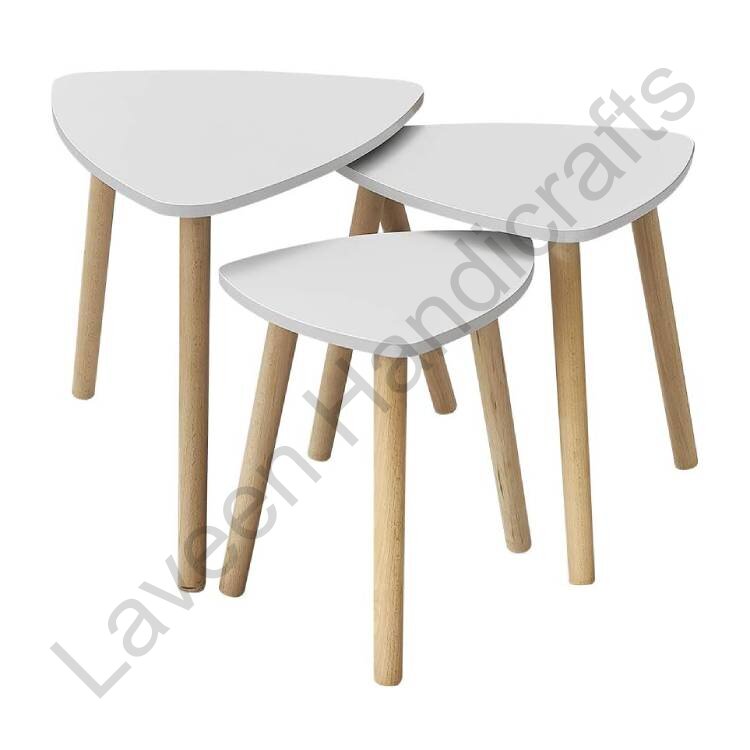 Modern Occasional Nesting Table White - 3 Pcs