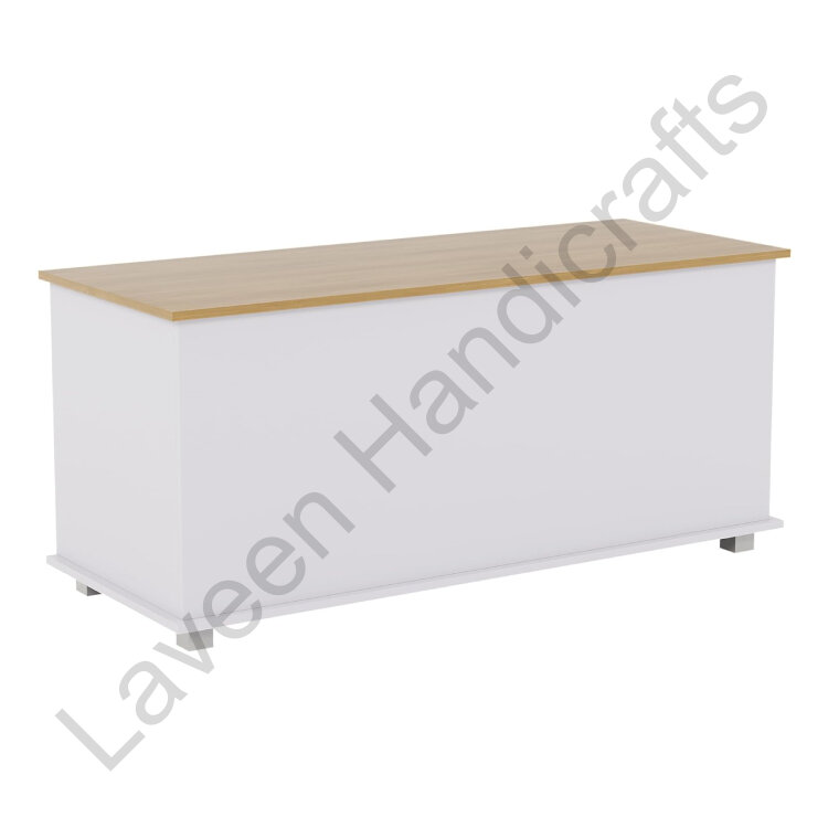 Lift-Up Lid Storage Ottoman White