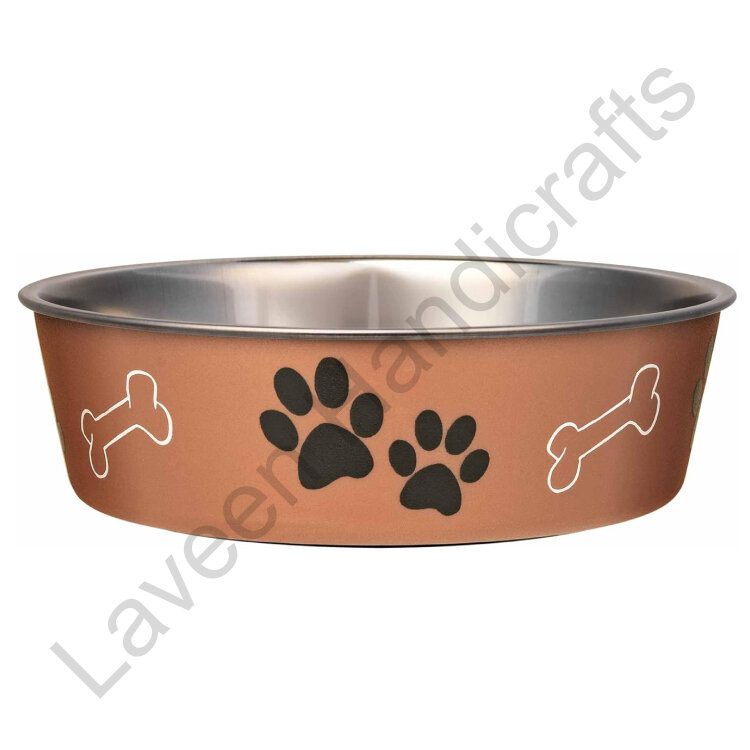 Bella Non-Slip Pet Bowl Brown