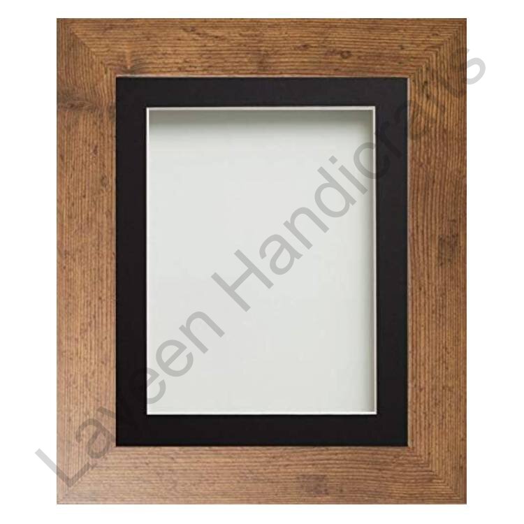 Rectangular Photo Frame Brown With Black Mount