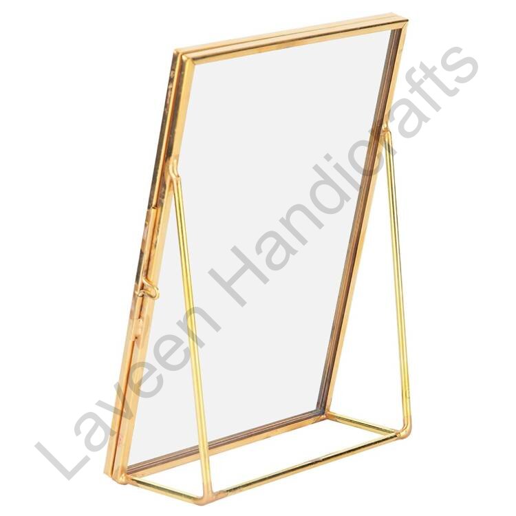 Vintage Brass Photo Frame Golden