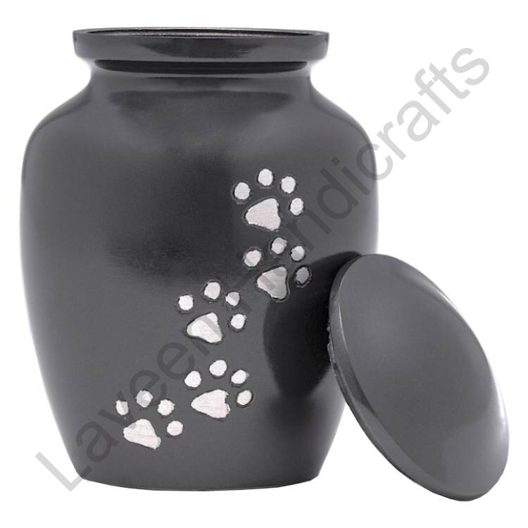 Heavenly Paw Prints Pet Urn Grey
