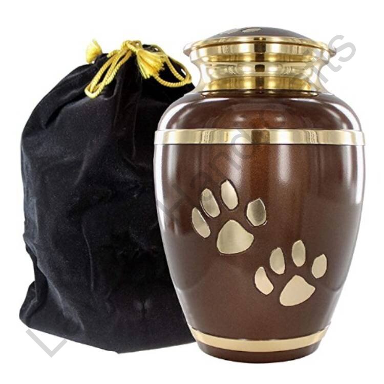 Faithful Heart Pet Urn Brown