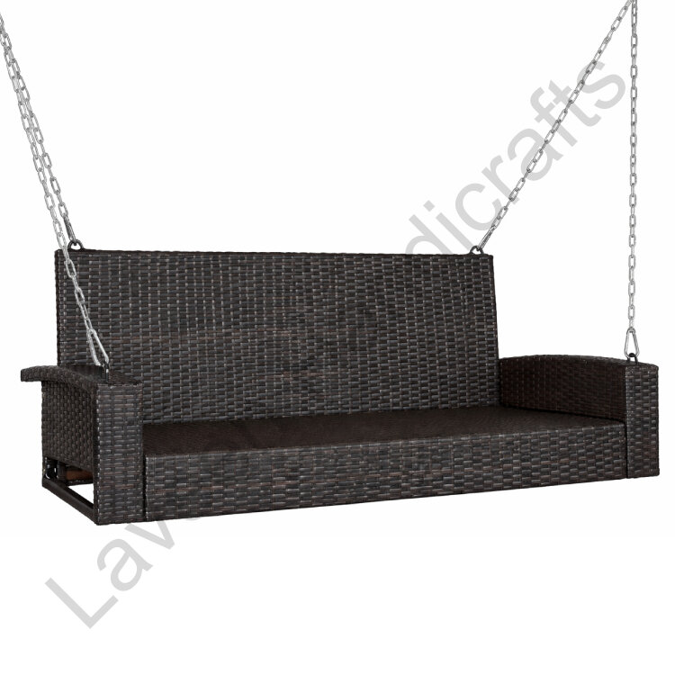 Outdoor Garden Hanging Rattan Swing Grey