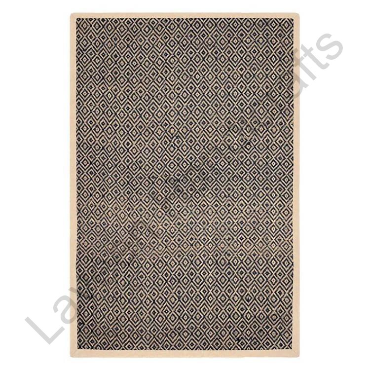 Home Anti-Slip Area Rug Brown / Black