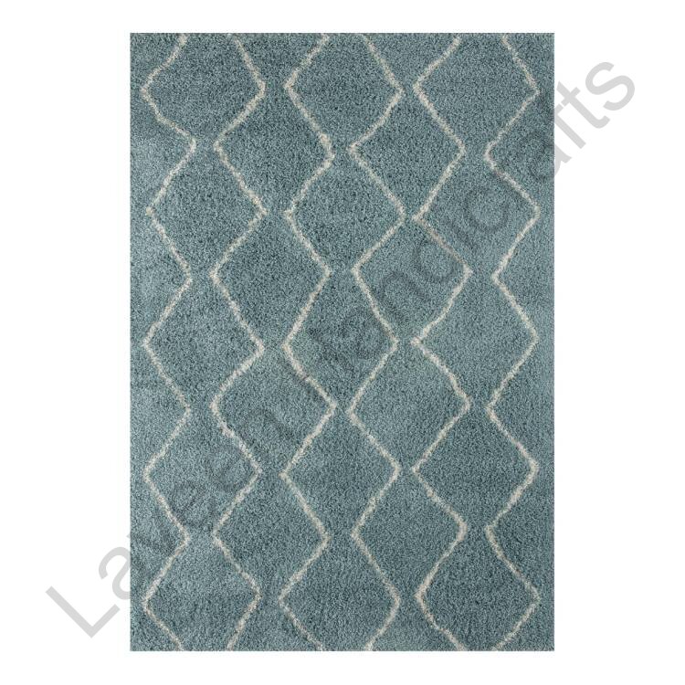 Moroccan Design Living Room Rug Blue