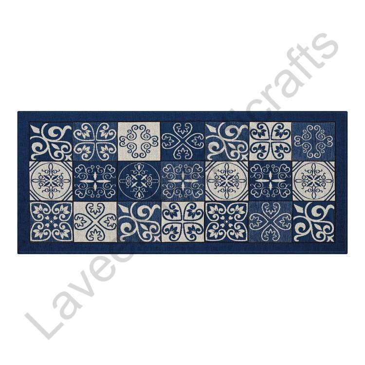 Non-Slip Kitchen Rug Blue