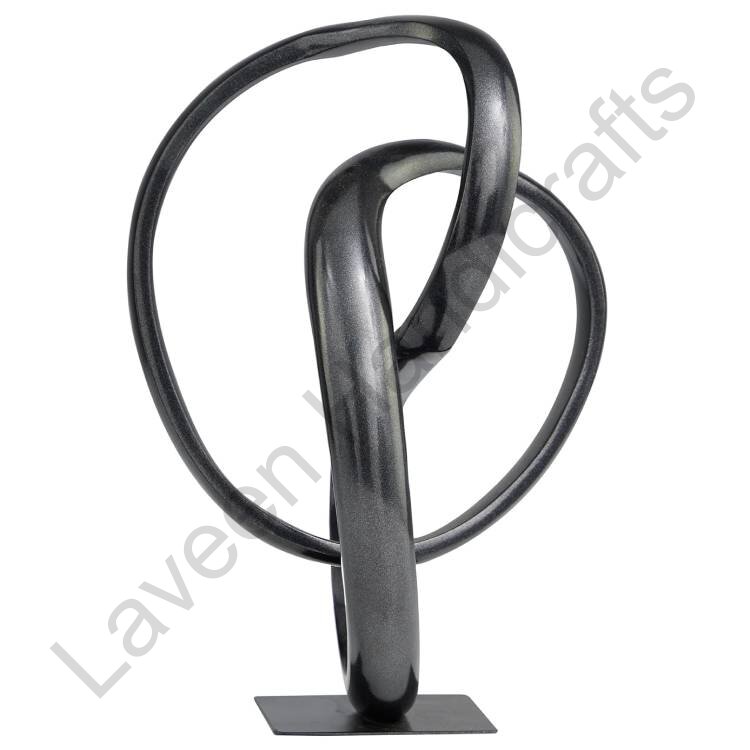 Abstract Decorative Sculpture Dark Grey