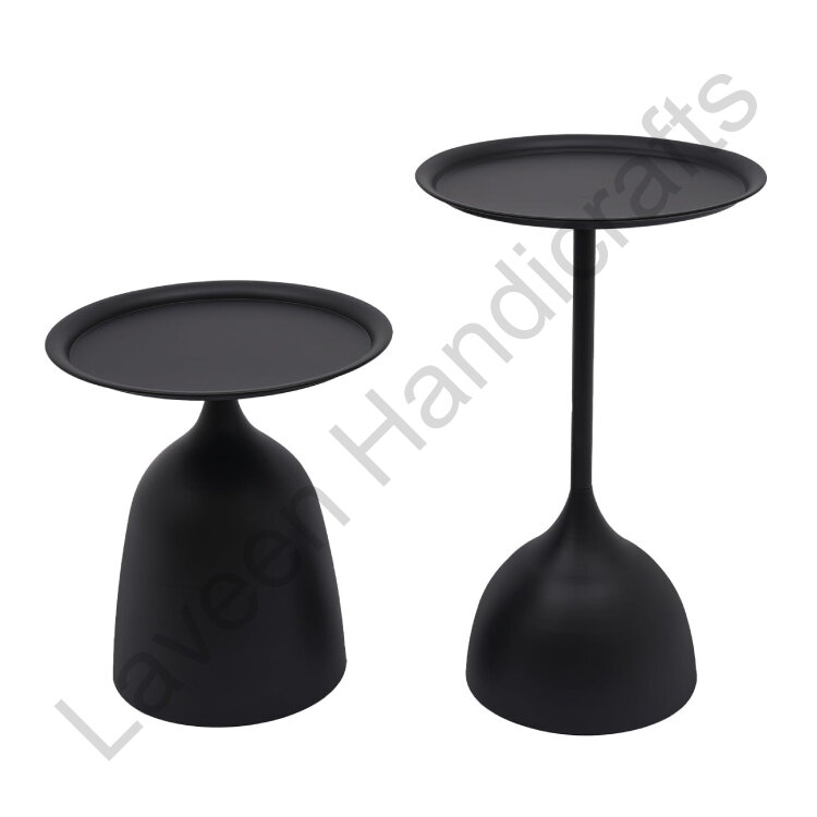 Modern Nesting Side Table Black