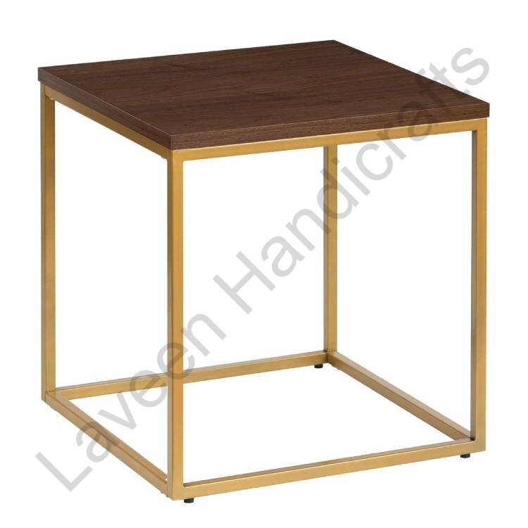 Elegant Open Frame Side Table Brown