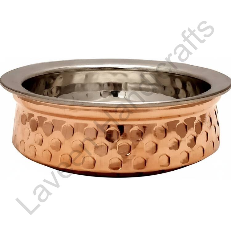 Round Serving Handi Copper/Brass