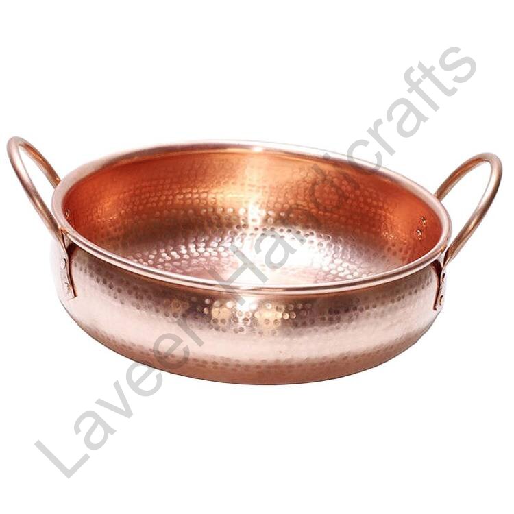 Handcrafted Hammered Serving Pot Copper/Brass