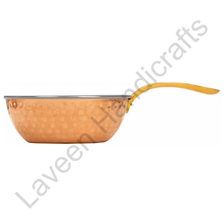 Hammered Serving Pan Copper/Brass Silver