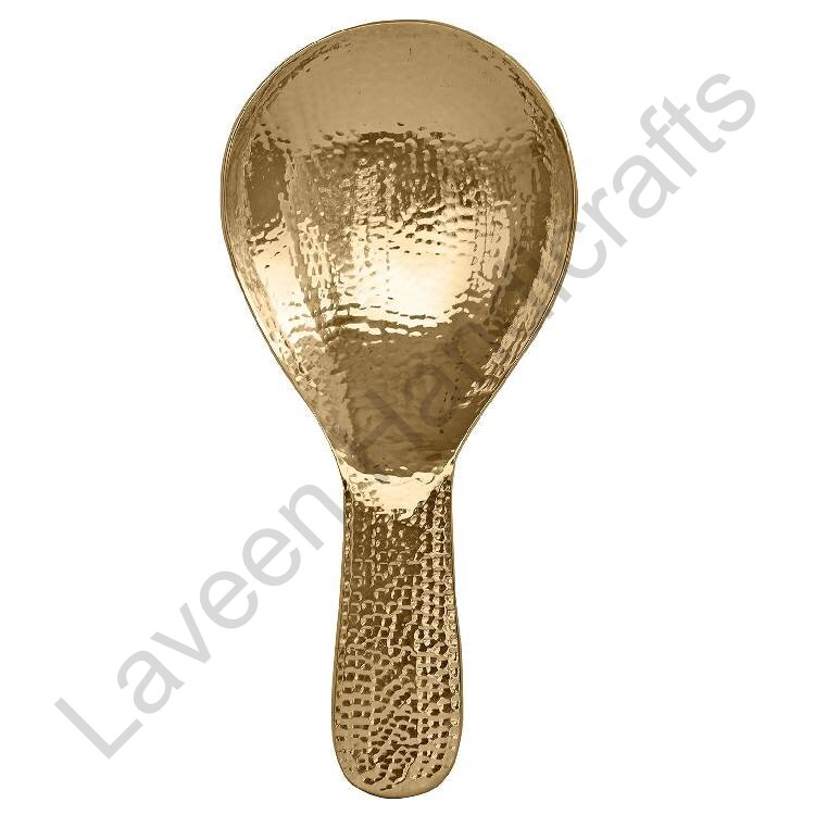 Rice Brass Serving Spoon Golden