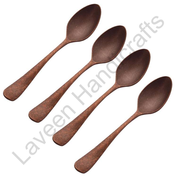 Vintage Distressed Brass Spoons Copper - 4 Pcs