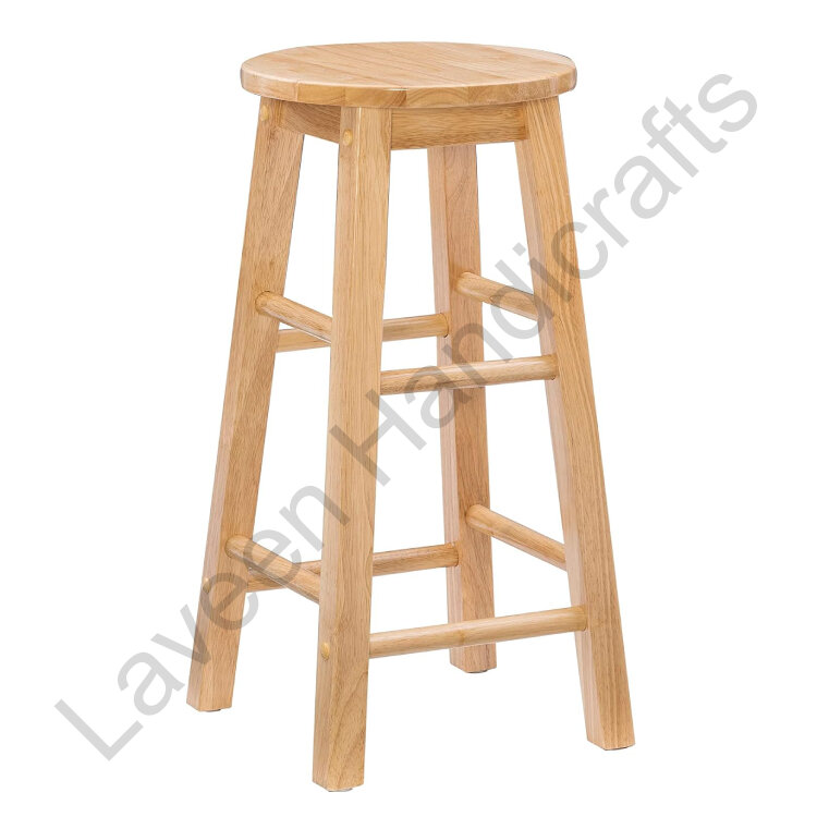 Round Counter Stool Beige
